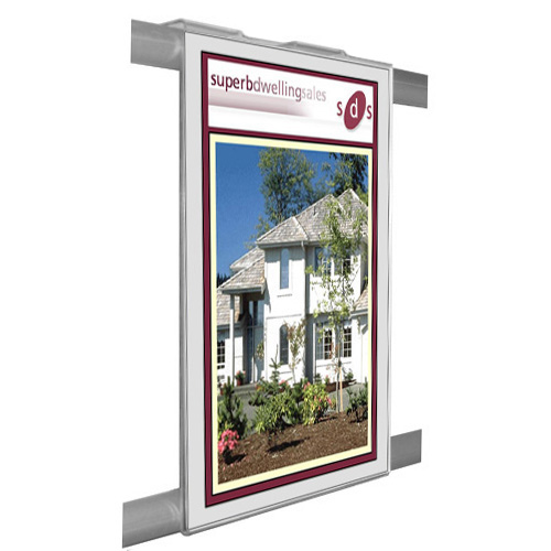 Hook on acrylic pocket to suit 25mm rod or tube